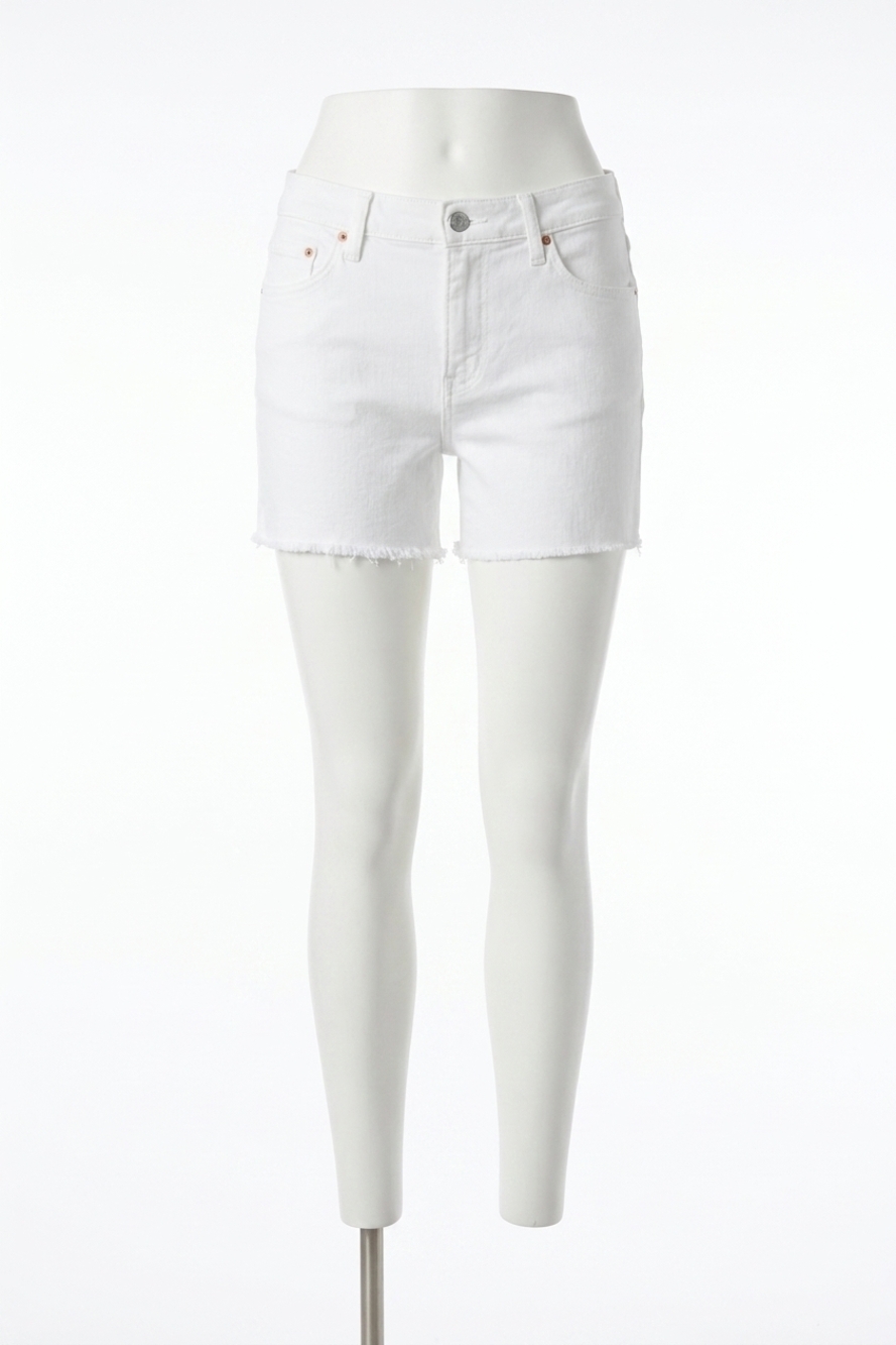 NEW DEAR JOHN DENIM julian high rise shorts in white
